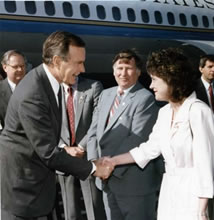 Maggie Meets VP Bush