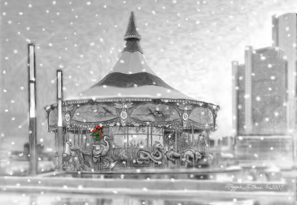 2007 Detroit Riverfront holiday cards